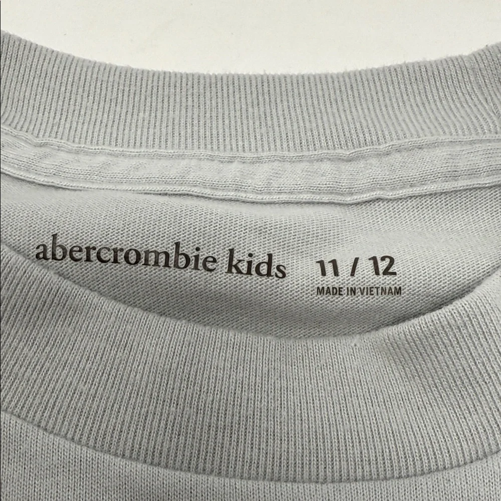 Abercrombie Kids Boys Light Gray Biggie Notorious Graphic Tee size 11/12